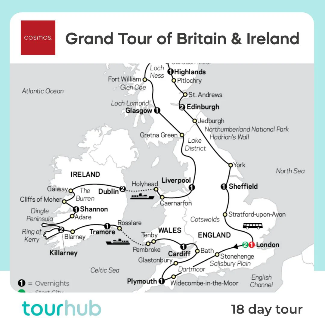 Tour | Grand Tour of Britain & Ireland | Cosmos | 9050-2027
