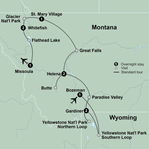 Tour | Montana: Exploring Big Sky Country featuring Yellowstone ...