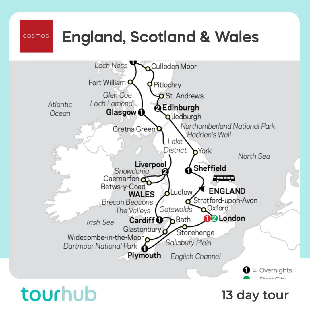 Tour | England, Scotland & Wales | Cosmos | 9000-2027